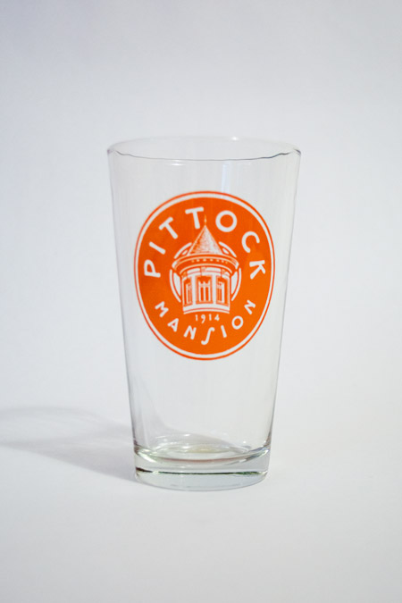 Orange Pittock Pint glass